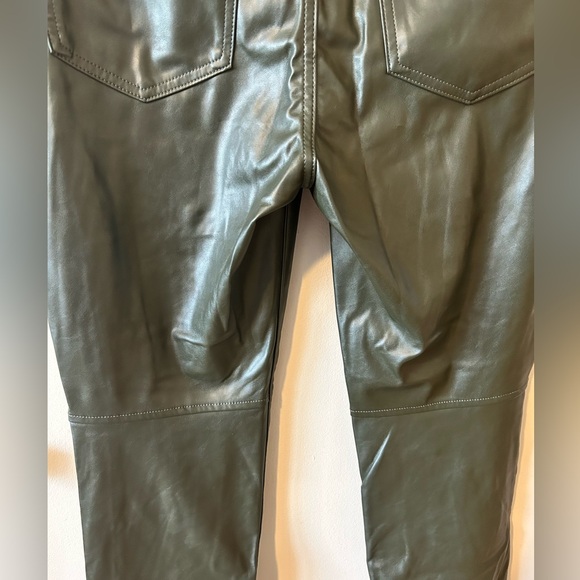 GAP vintage slim high rise dark green pleather pants, NWT, size 31/12r - Picture 5 of 5